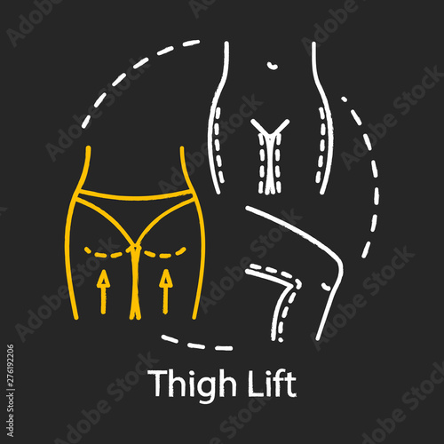 Thigh lift chalk icon