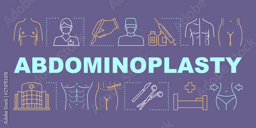 Abdominoplasty word concepts banner