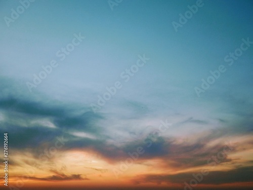 Fototapeta Naklejka Na Ścianę i Meble -  Beautiful sky at sunset, nature background.