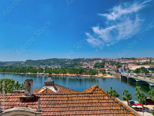 Roofs of Coimbra, Portugal on a sunny day