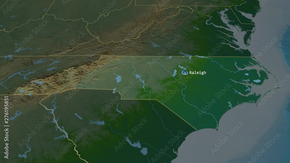 North Carolina State Of The United States Zoomed On The Physical Map 1000 F 276195851 1vIJ9lQn2AM81OWuCQGBJk4JDPZfgkgX 