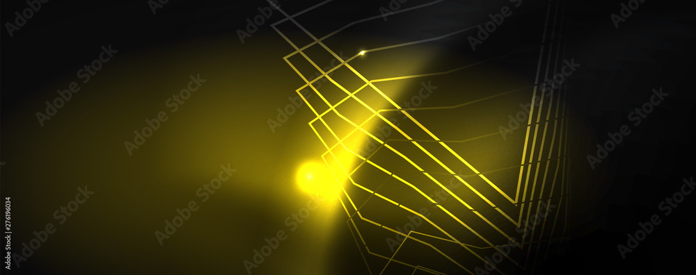 Shiny neon techno template. Neon lines background, 80s style laser rays Shiny neon techno template. Neon lines background, 80s style laser rays