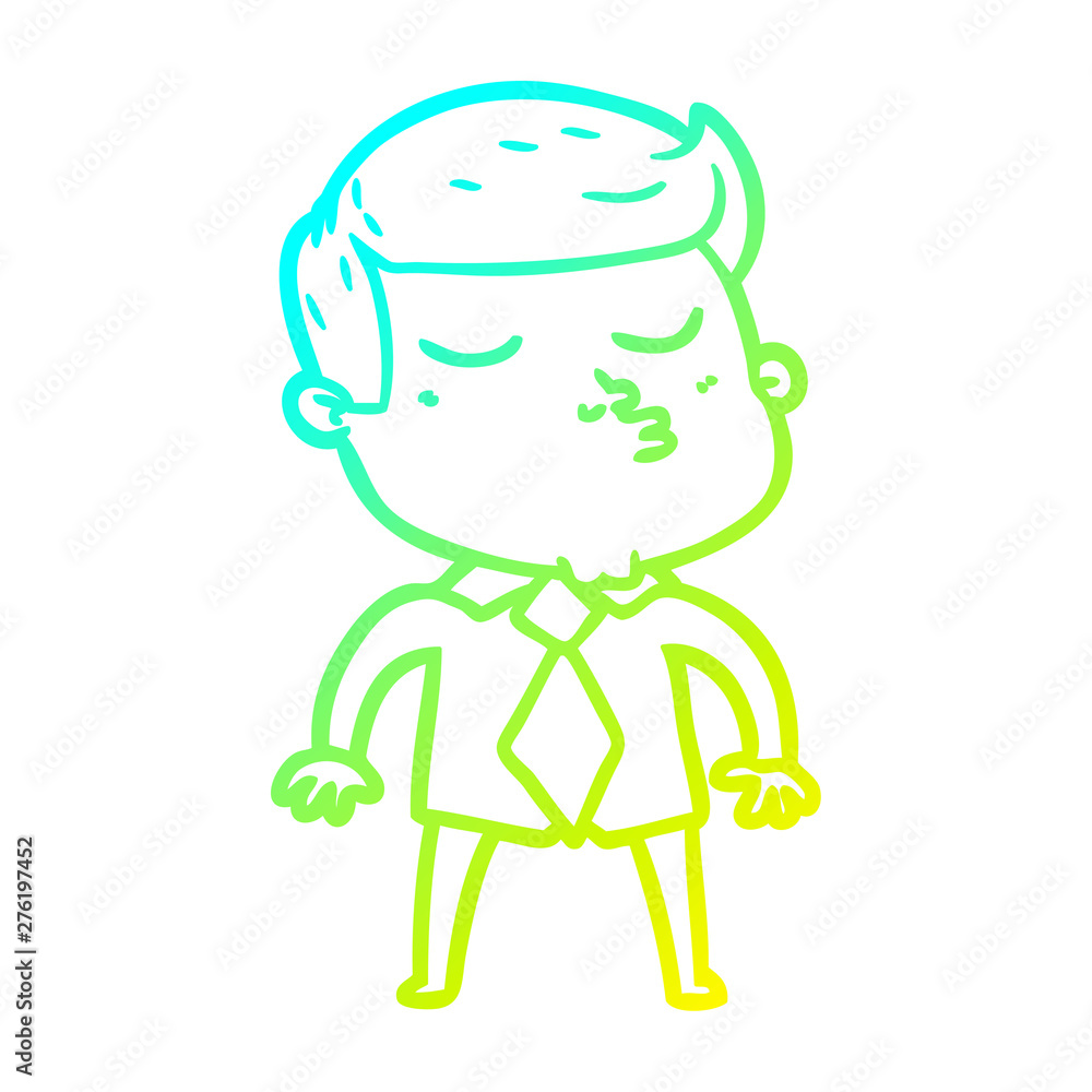 cold gradient line drawing cartoon model guy pouting cold gradient line drawing cartoon model guy pouting