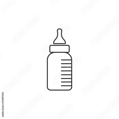 feeding bottle icon template black color editable. Baby simple symbol logo vector illustration for graphic and web design.