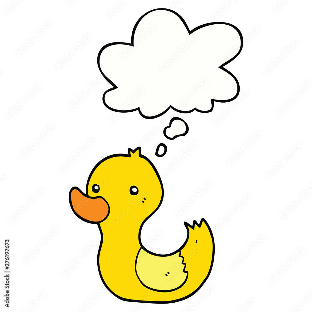 cartoon duck and thought bubble cartoon duck and thought bubble
