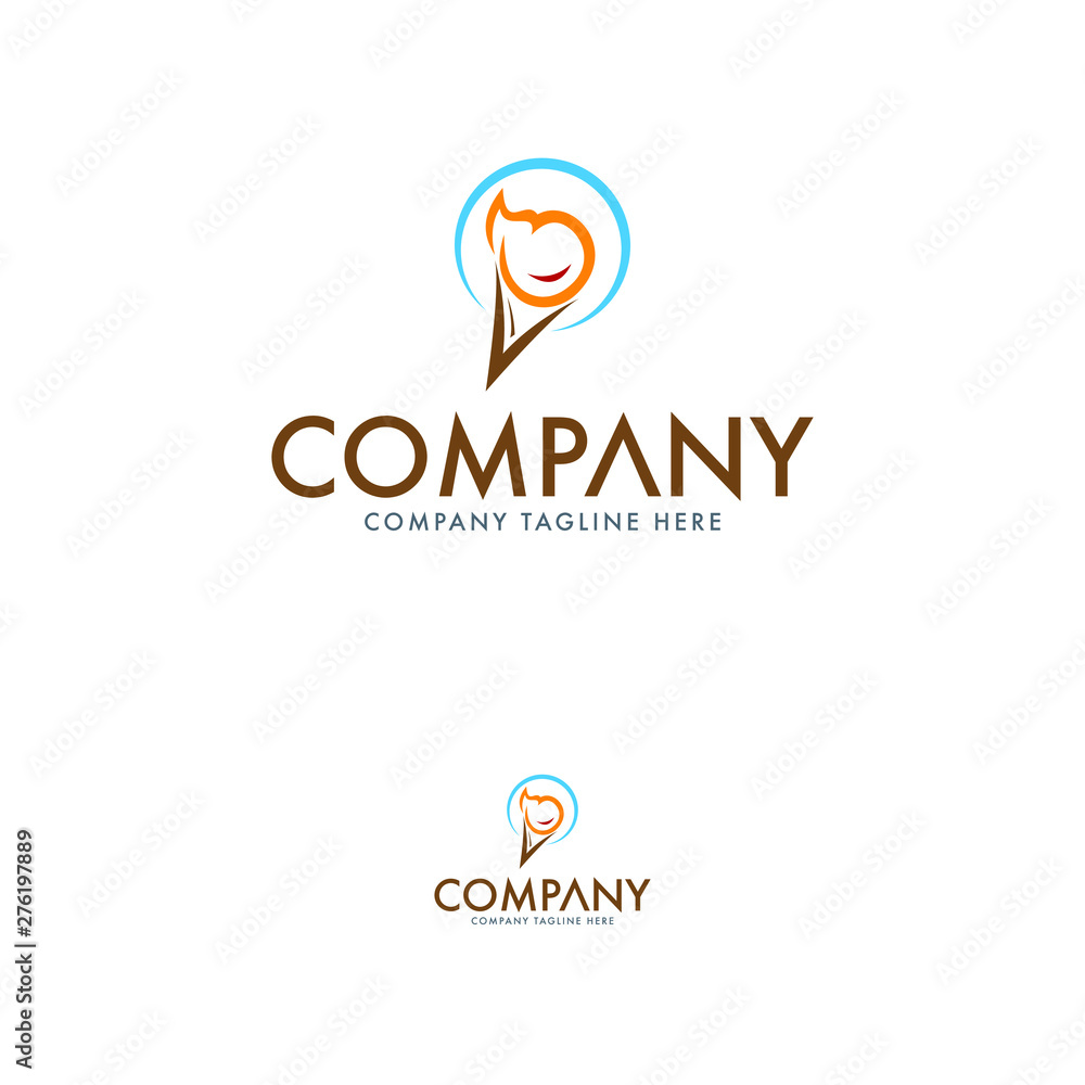 Modern Ice Cream Logo Template Modern Ice Cream Logo Template