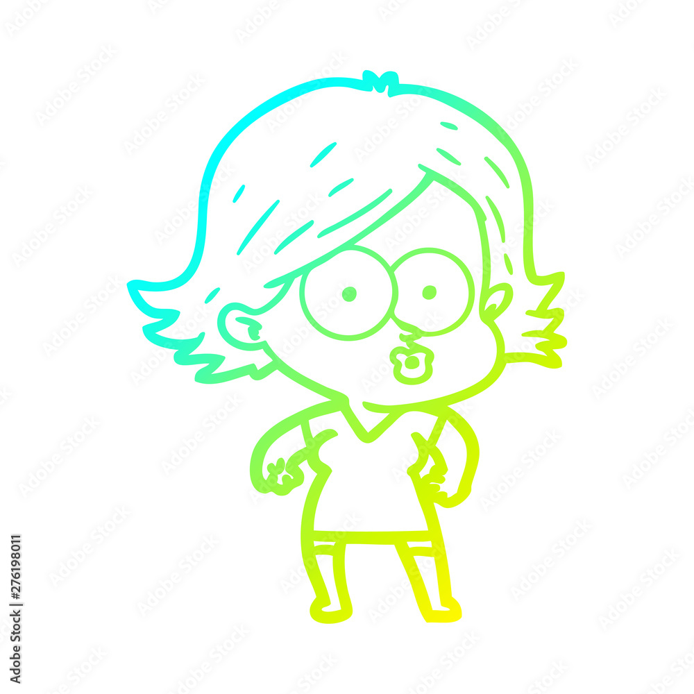 cold gradient line drawing cartoon girl pouting cold gradient line drawing cartoon girl pouting