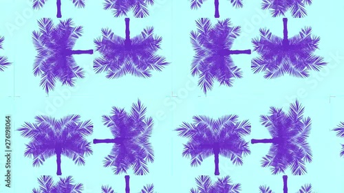 90's and 80`s style vector animation. Colorful pop art background video. Vector illustration retro background palm tree. stock footage