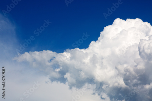 Abstract cloud and blue sky background with copy space.
