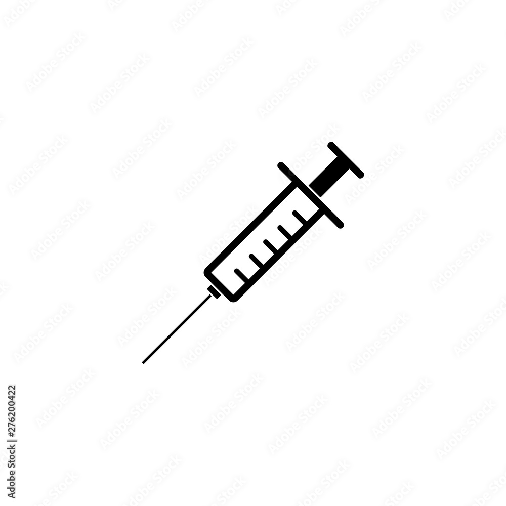 Syringe Injection Icon Vector Illustration - Vector Syringe Injection Icon Vector Illustration - Vector