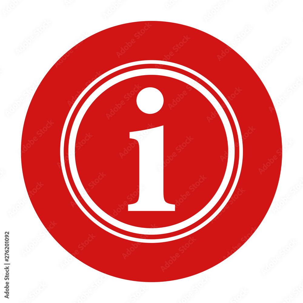 Info icon flat red round button vector illustration Info icon flat red round button vector illustration