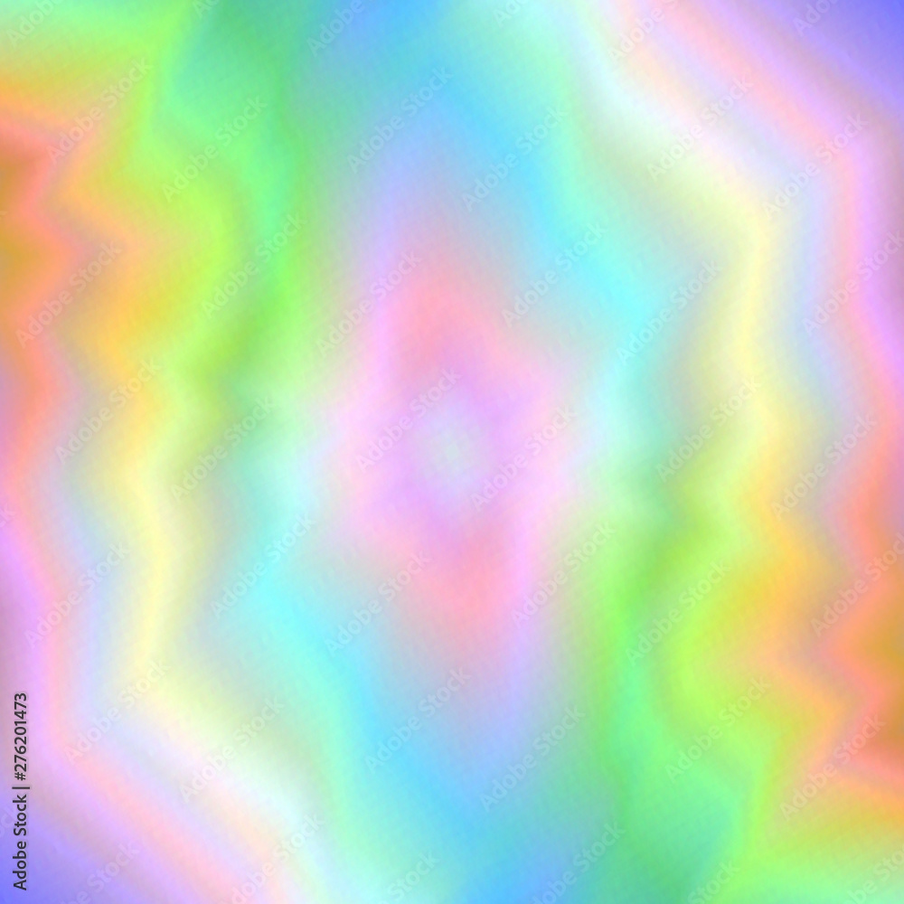 Abstract Rainbow Pastel Background with Realistic Holographic Effect.