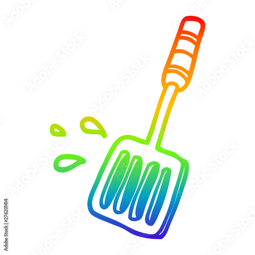 rainbow gradient line drawing kitchen spatula tool