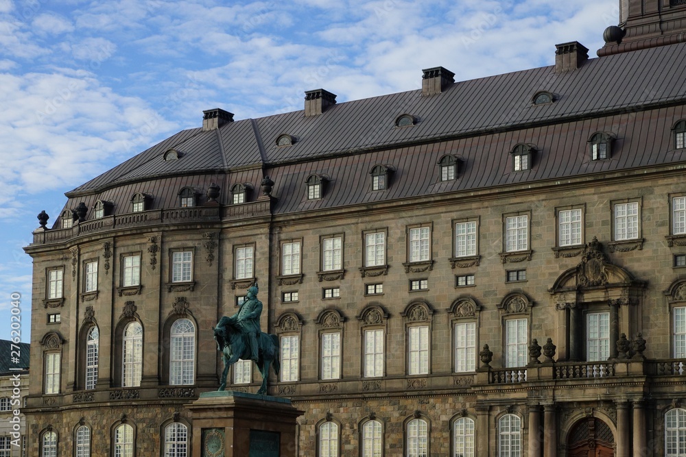 Frederik VII statue in front of Christiansborg Palace