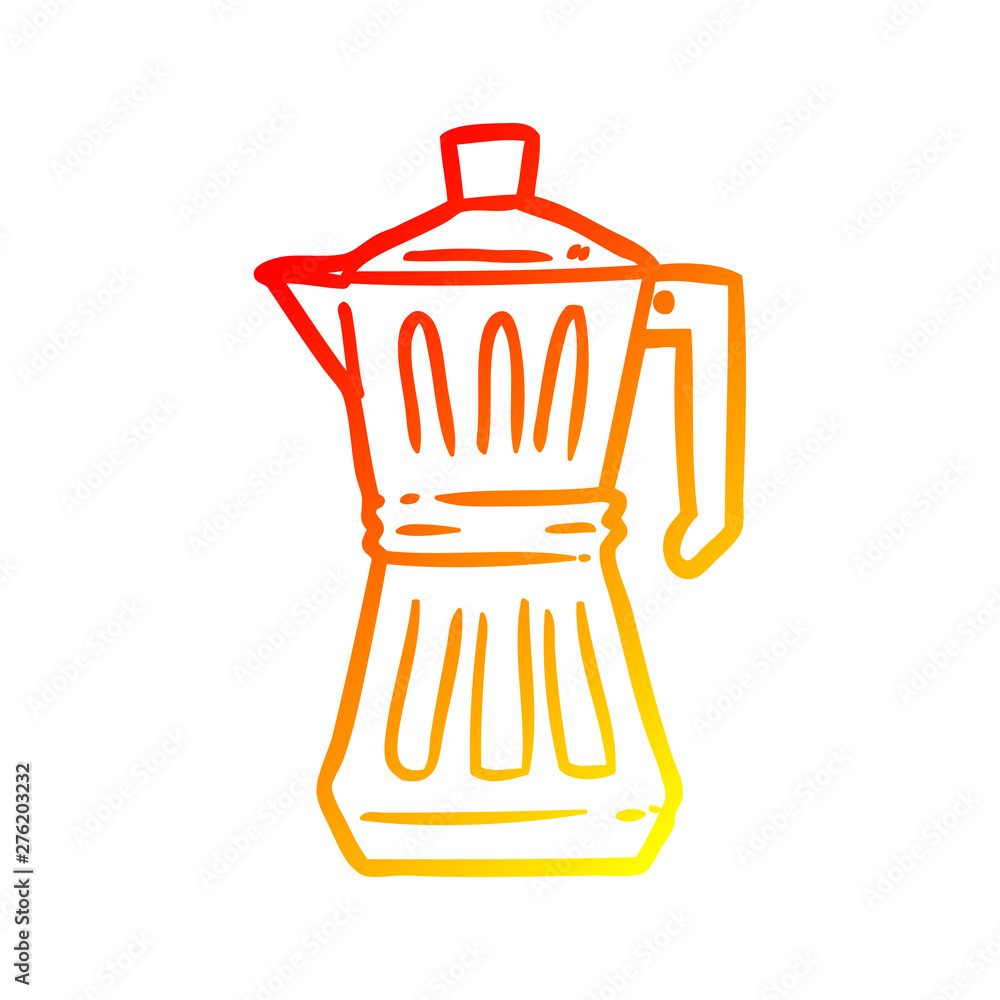 warm gradient line drawing espresso maker warm gradient line drawing espresso maker