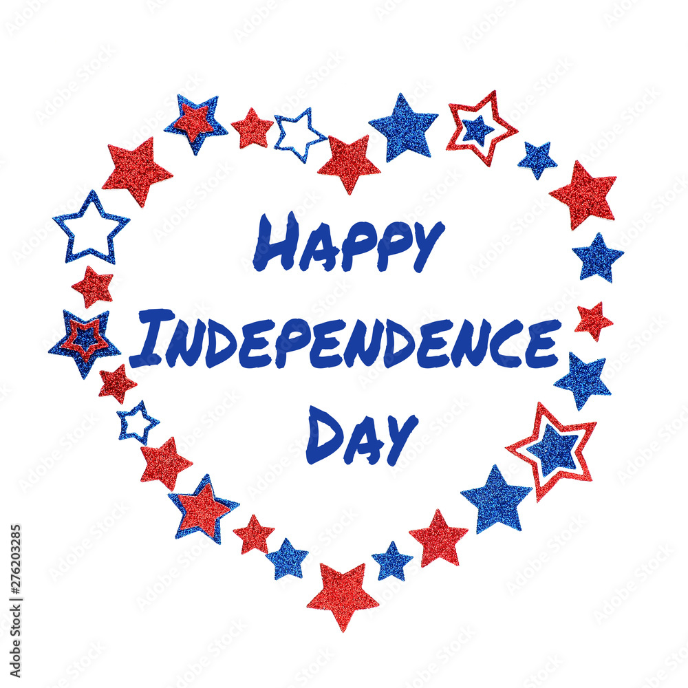 Fototapeta premium Happy USA Independence Day 4 th July. Greeting card and poster Design.