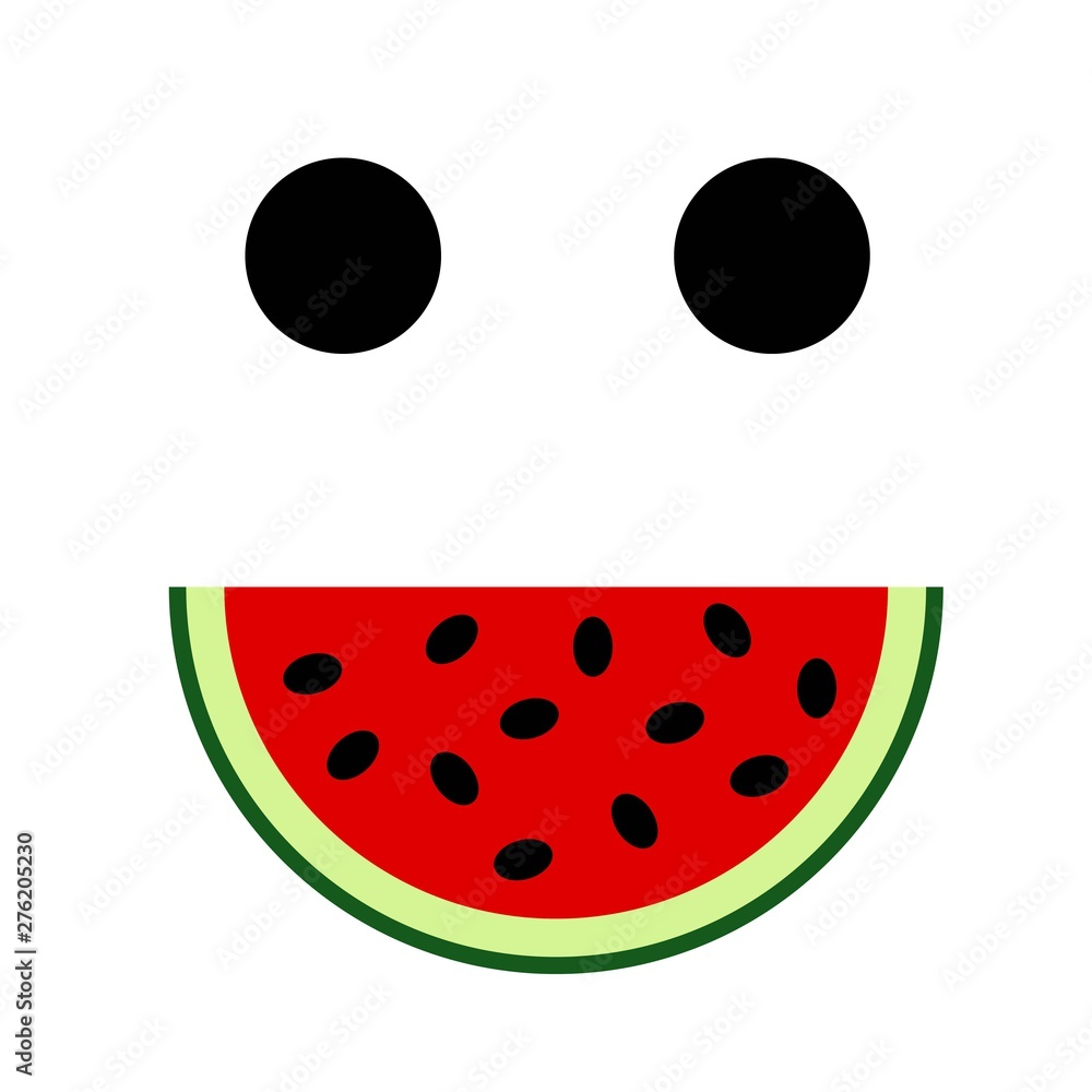 cartoon watermelon with sunglasses, international watermelon day August 3 vector illustration