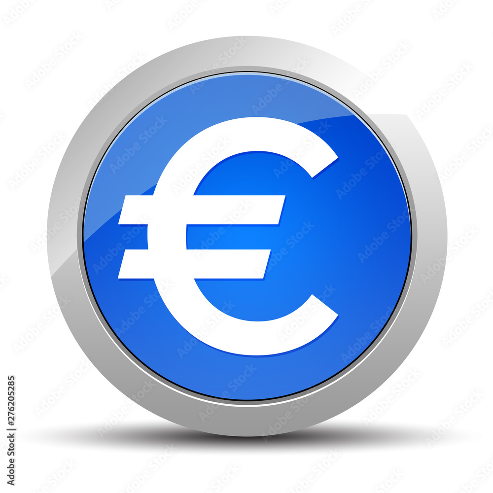 Euro sign icon blue round button illustration Euro sign icon blue round button illustration