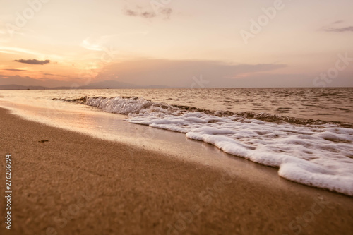 Sunset on the beaches of Keramoti  Kavala  Greece