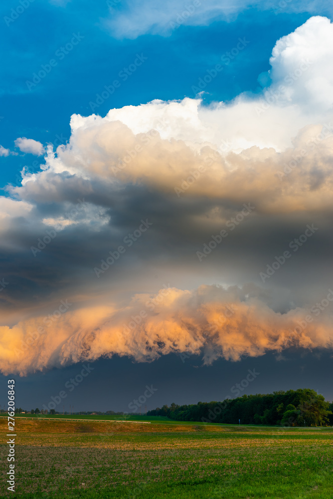 Before a thunderstorm at sunset. Before a thunderstorm at sunset.