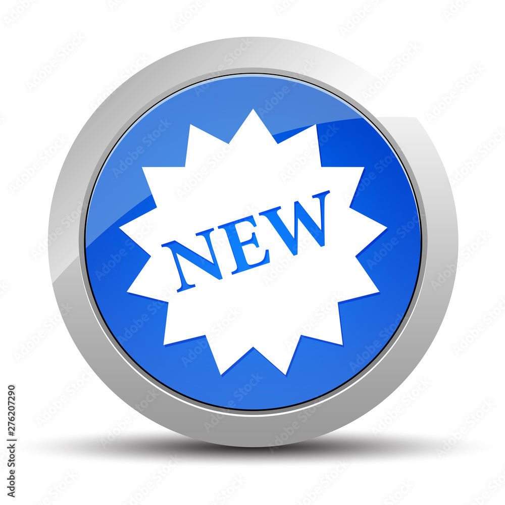 New star badge icon blue round button illustration New star badge icon blue round button illustration