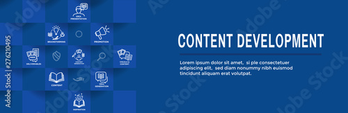 Storytelling Content Development Icon Set - Web Header Banner
