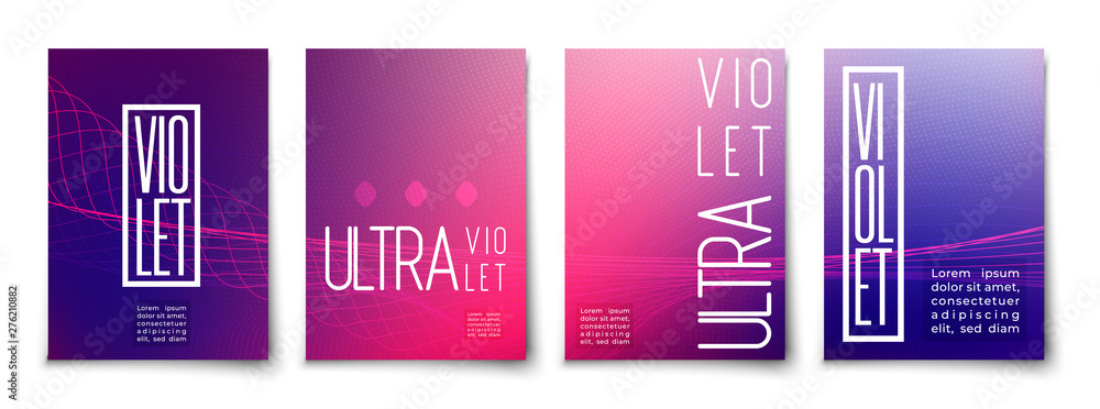 Obraz premium Futuristic glowing lines abstract background cover