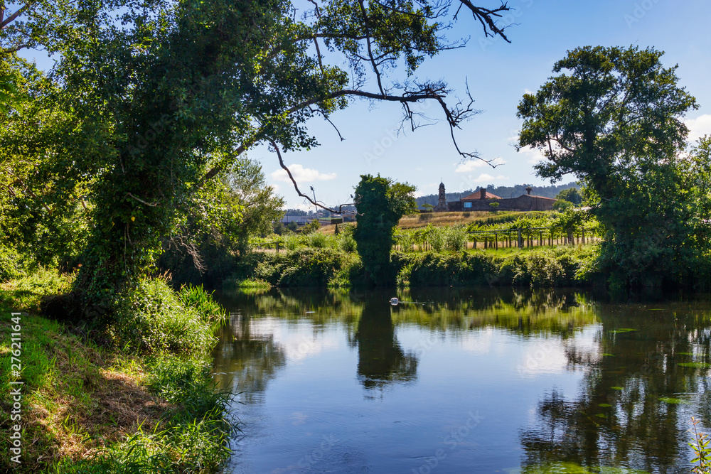 Umia river in Barrantes village Umia river in Barrantes village