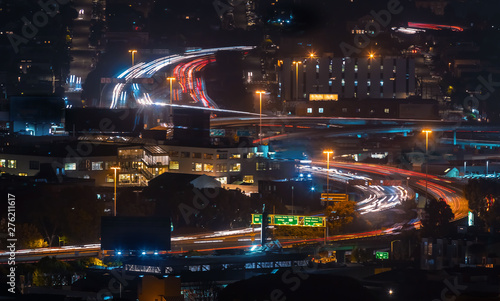 View of San Francisco s highways at night