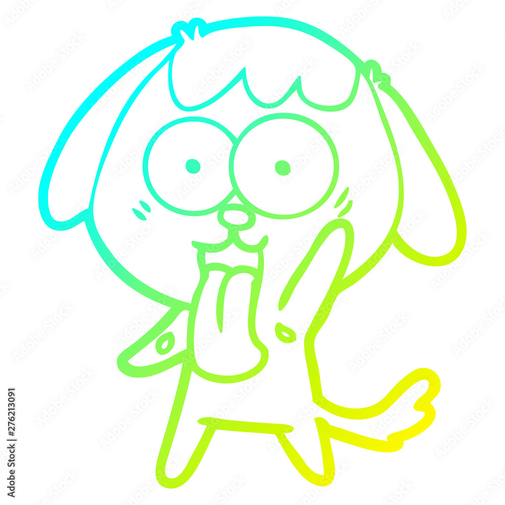 cold gradient line drawing cute cartoon dog cold gradient line drawing cute cartoon dog
