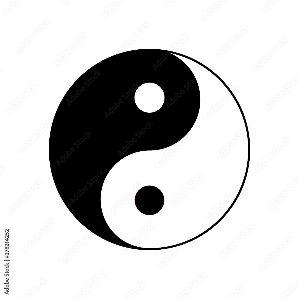 Yin yang symbol icon isolated on white background. Vector illustration. Yin yang symbol icon isolated on white background. Vector illustration.