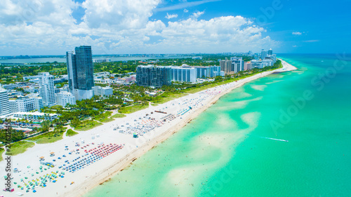 Aerial view city Miami Beach. South Beach. Florida. USA.  © miami2you