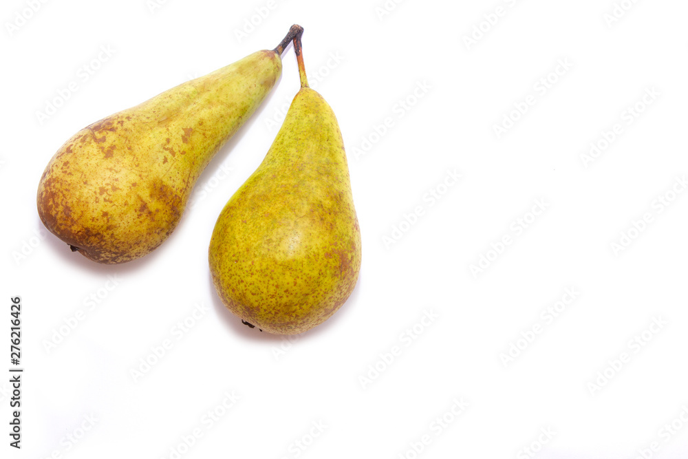 Beautiful, juicy, yellow pear isolated on white background Beautiful, juicy, yellow pear isolated on white background