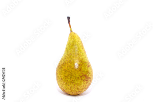 Beautiful, juicy, yellow pear isolated on white background