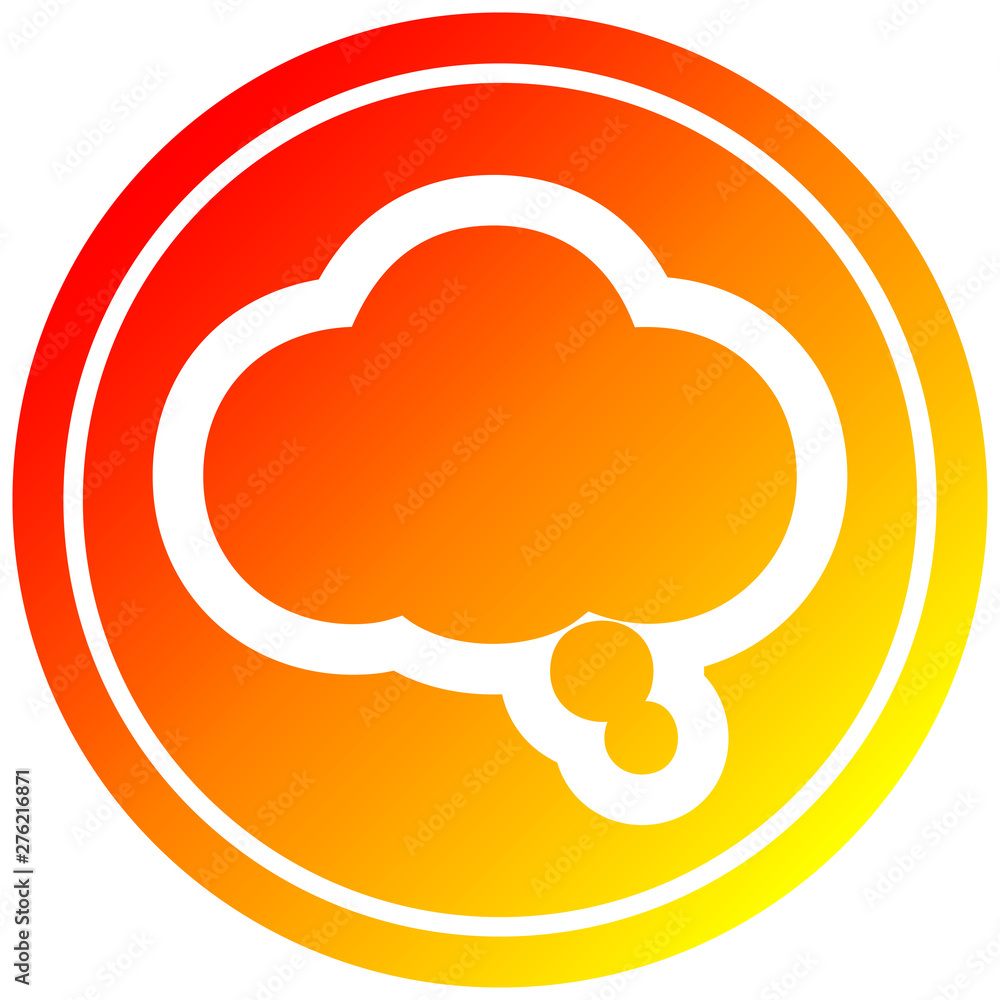 thought bubble circular in hot gradient spectrum thought bubble circular in hot gradient spectrum