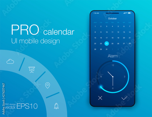 Fitness app. Ui ux design. UI design concept with web elements