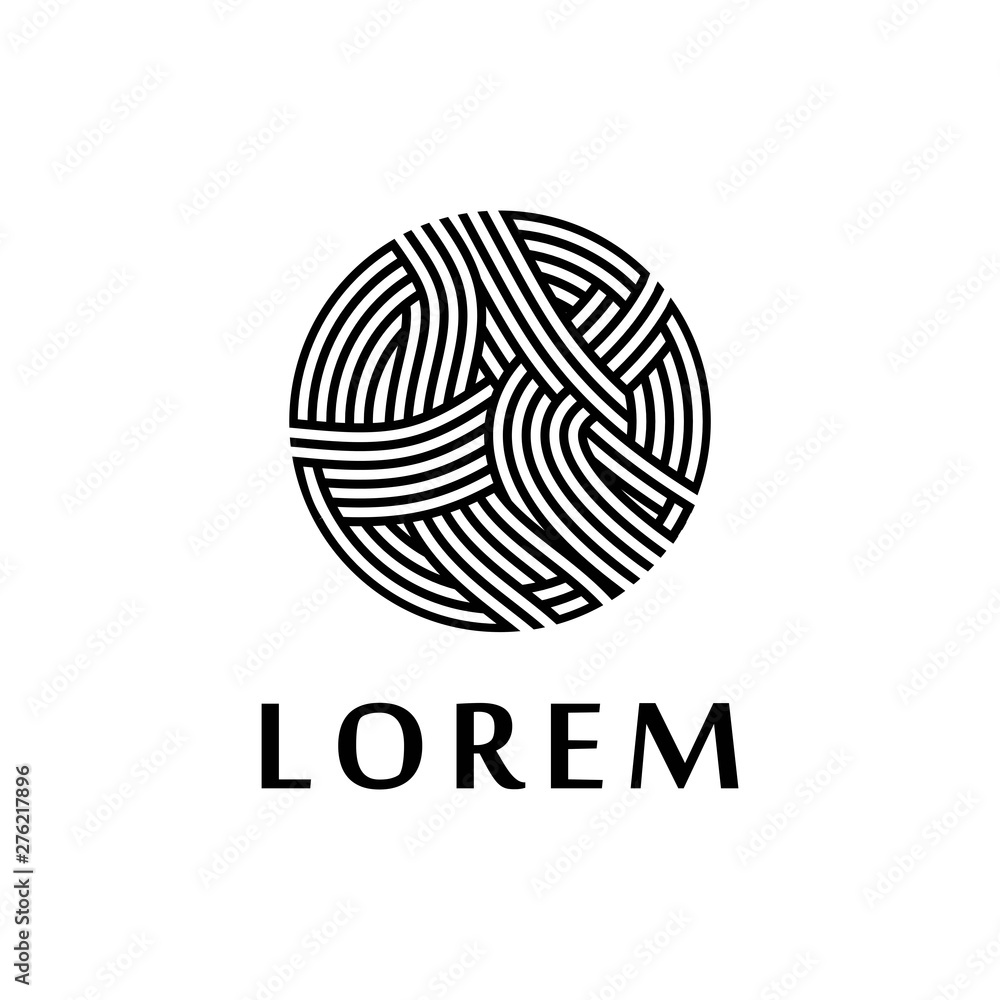 Abstract line symbol logo design template Abstract line symbol logo design template