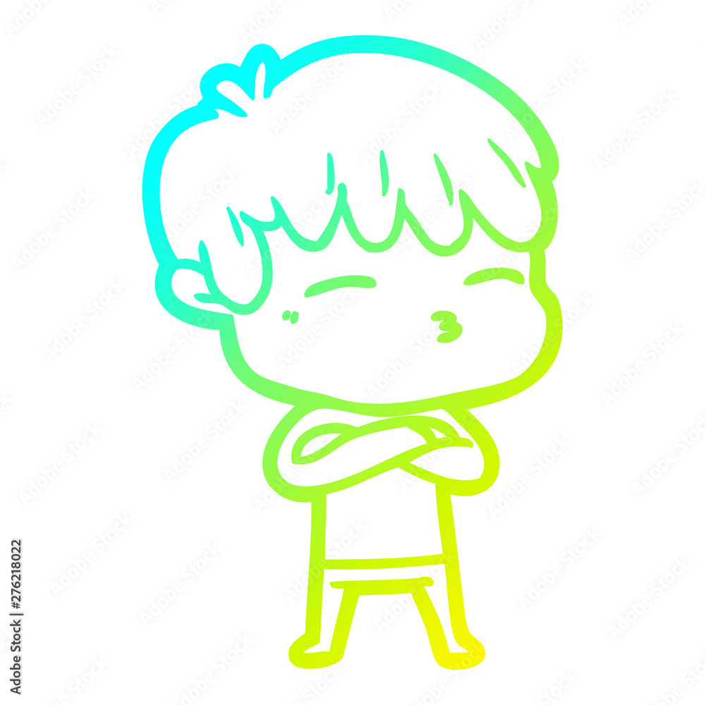 cold gradient line drawing cartoon frustrated man cold gradient line drawing cartoon frustrated man