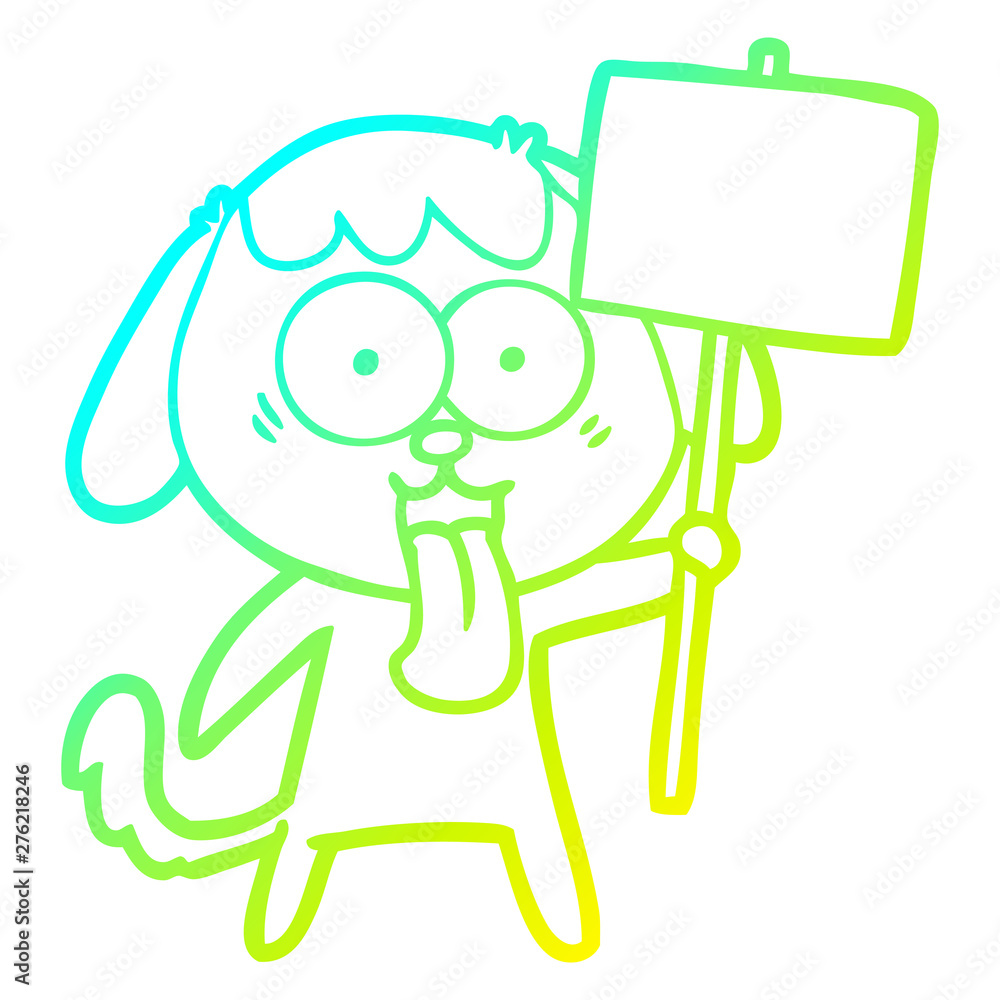 cold gradient line drawing cute cartoon dog cold gradient line drawing cute cartoon dog