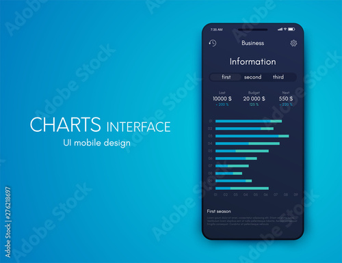 Vector graphics mobile infographics with two options. Template for creating mobile applications, workflow layout, diagram, banner, web design, business reports with 2 steps