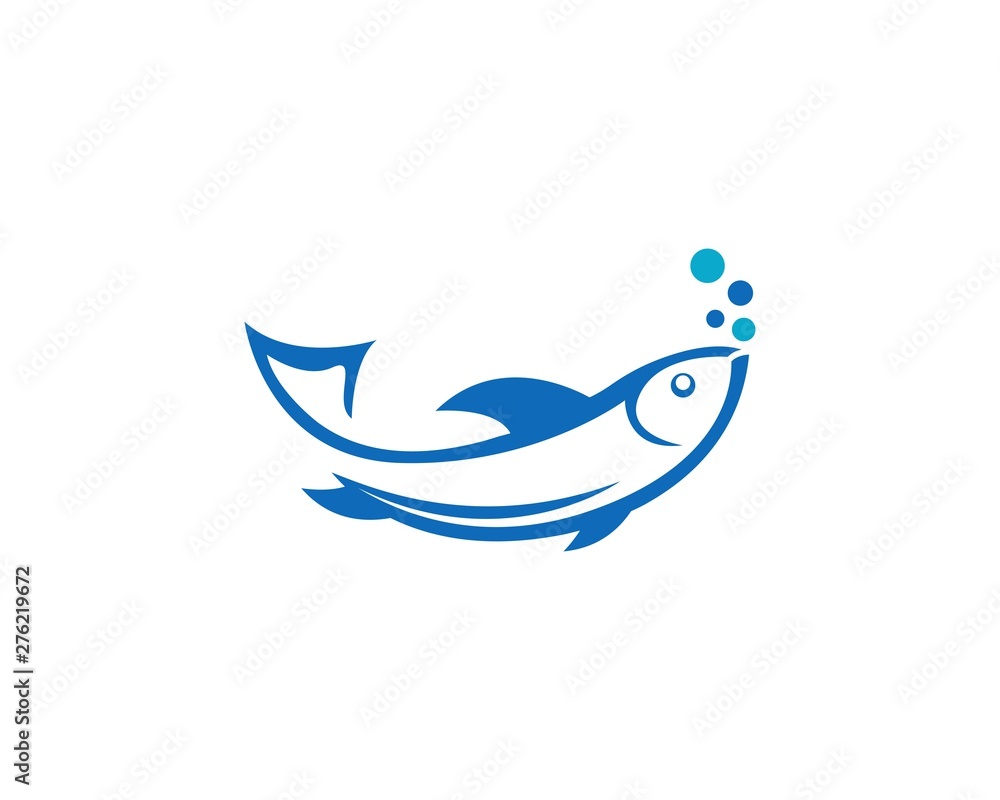 Fish logo illustration template icon design Fish logo illustration template icon design