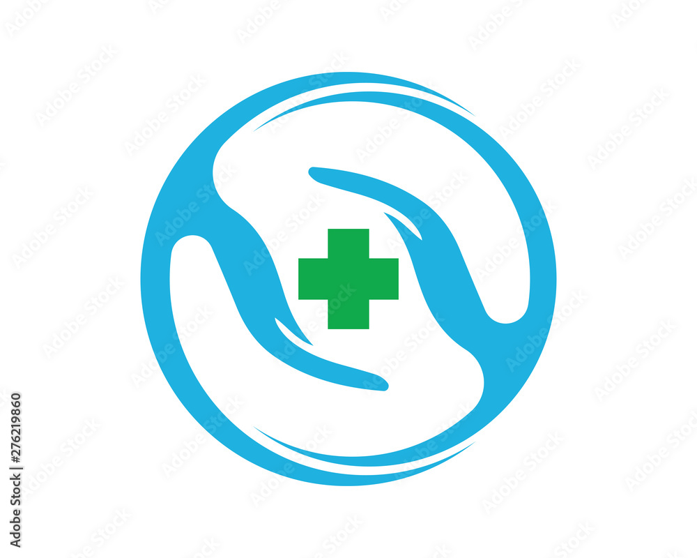 Hands hug in hospital icon design, healthcare and medical logo symbol vector Hands hug in hospital icon design, healthcare and medical logo symbol vector