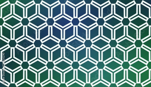 Modern Pattern With Curved Line. Geometric Elements. Blurred Gradient Background. Design For Screen, Presentation, Wallpaper. Holiday Object. Vector Illustration