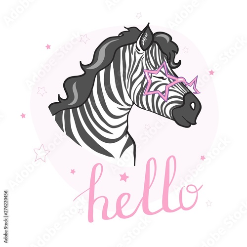 cute zebra vector illustration