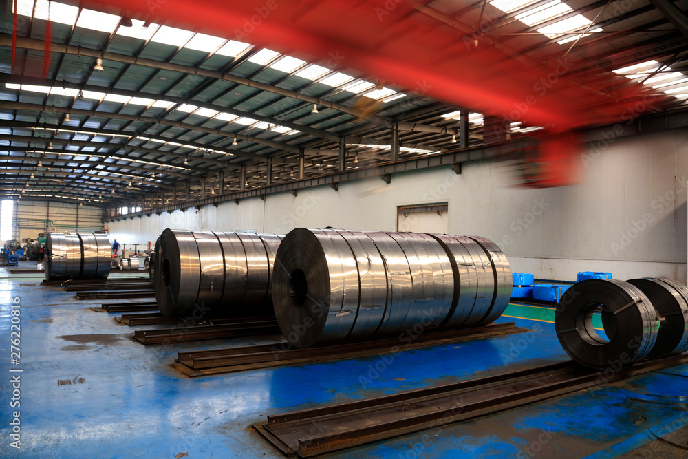Strip steel in the factory
