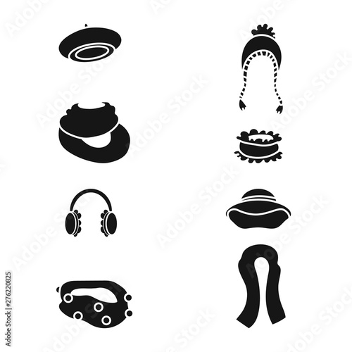 Vector illustration of fabric and weather logo. Collection of fabric and fashion stock symbol for web.