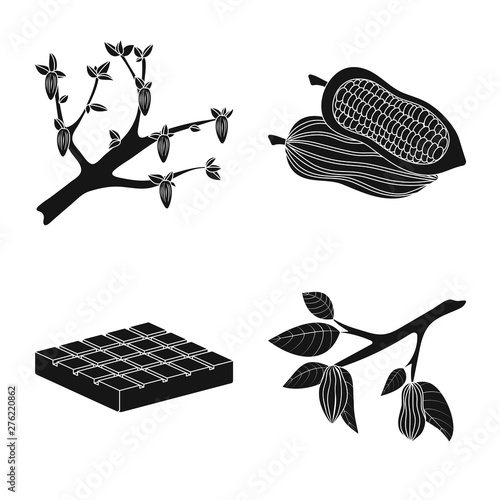 Isolated object of cooking and brown icon. Set of cooking and beans vector icon for stock.