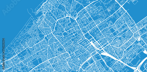 Fotografie, Tablou Urban vector city map of The Hague, The Netherlands