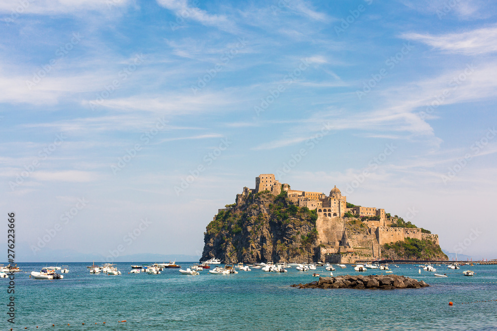 Aragonese Castle. Ischia - a volcanic island in the Tyrrhenian Sea, the northern end of the Gulf of Naples Aragonese Castle. Ischia - a volcanic island in the Tyrrhenian Sea, the northern end of the Gulf of Naples