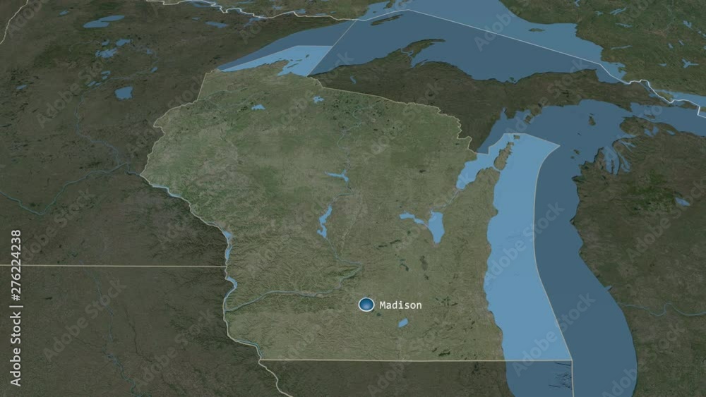Wisconsin State Of The United States Zoomed On The Satellite Map Of 1000 F 276224238 O0rzeMxvIFyQ5i8EGf0kmYZcakuHA6XO 